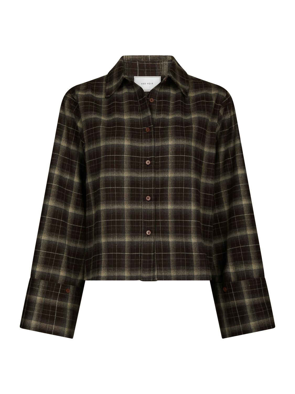 Jaylin Flannel Check skjorte – Dark Brown